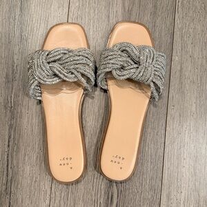 a new day Silver and Tan Women's Sandals
